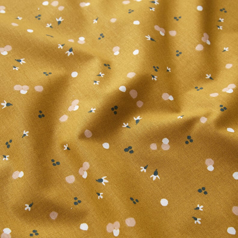 Cotton Cretonne Coloured dots – mustard,  image number 2