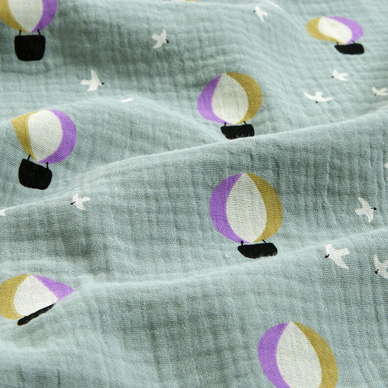 Double Gauze/Muslin Hot air balloons | Poppy Fabrics – reed,  image number 2