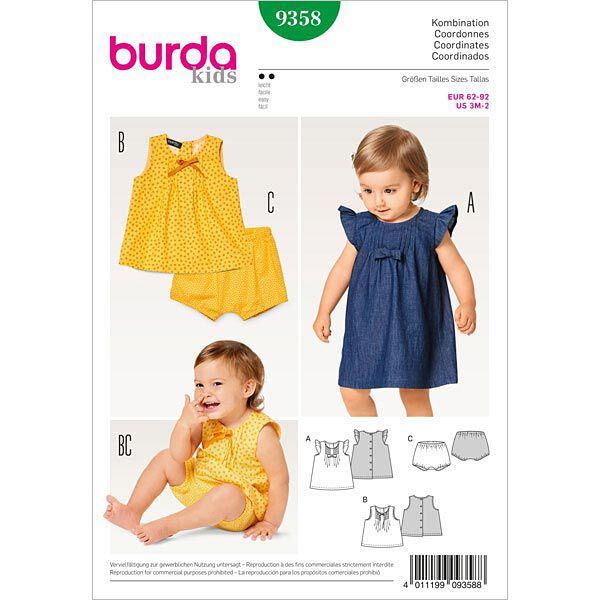 Infants' Dress / Panties, Burda 9358,  image number 1