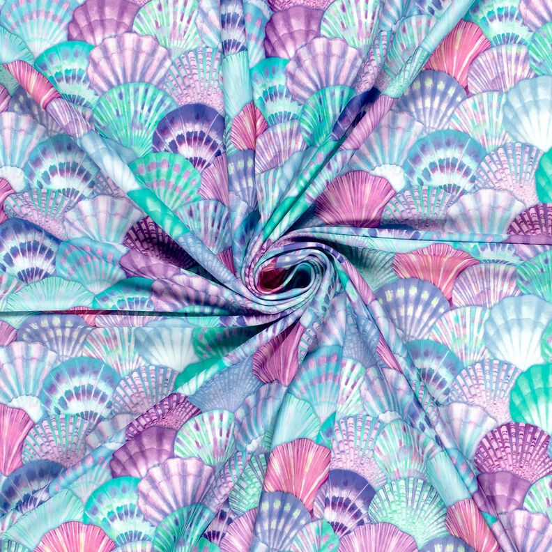 Swimsuit Fabric UPF50 Shells – aqua blue/blue lilac,  image number 3