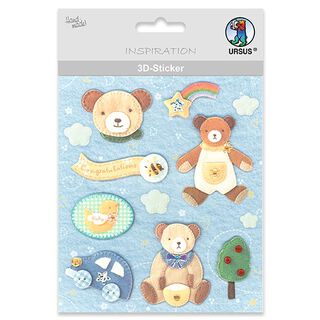 Teddy 3D Sticker  – colour mix, 