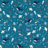 GOTS Cotton Poplin underwater world – ocean blue,  thumbnail number 1