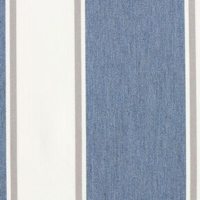Outdoor Fabric Canvas fine stripes – offwhite/blue grey, 