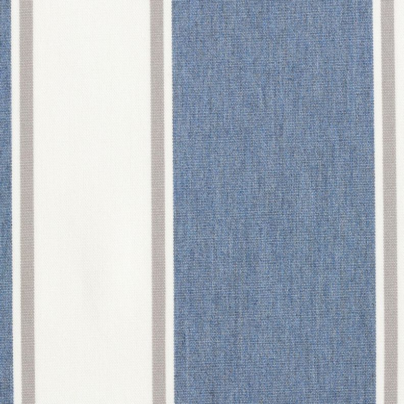 Outdoor Fabric Canvas fine stripes – offwhite/blue grey,  image number 1
