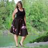 Cotton Jersey maritime flowers | Glitzerpüppi – black/purple,  thumbnail number 8