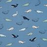 Cotton Jersey cute whales| Poppy Fabrics – blue grey/navy blue,  thumbnail number 1