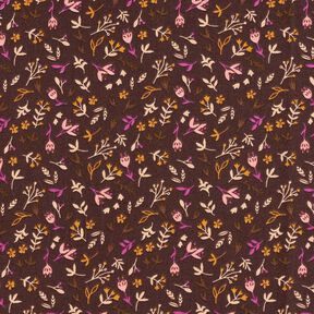 Cotton Cretonne Little Twigs – dark brown/grape, 