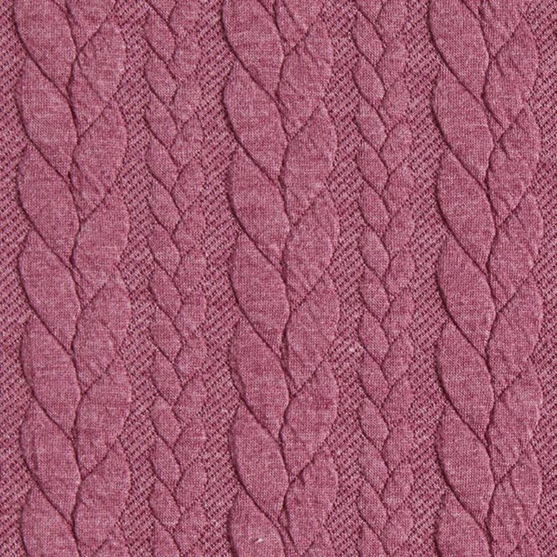 Cabled Cloque Jacquard Jersey – raspberry,  image number 1