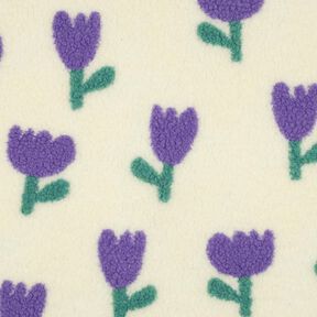Teddy Fur Tulips | Poppy Fabrics – ivory, 