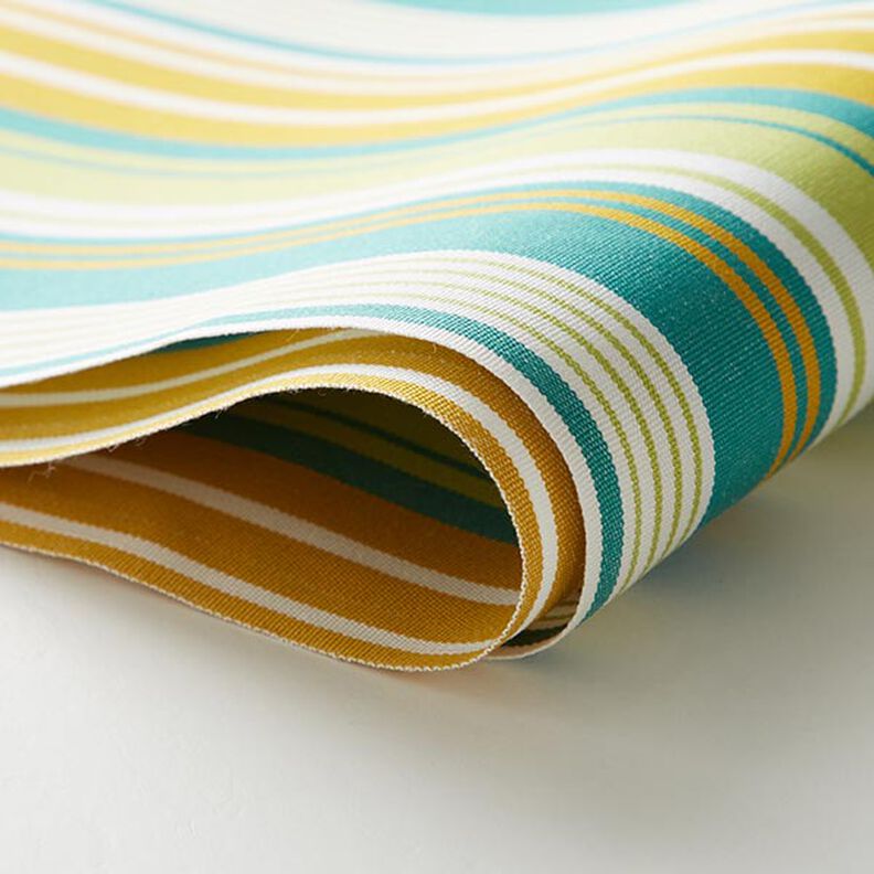 awning fabric Blurred Stripes – mustard/light green,  image number 6