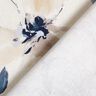 Decor Fabric Half Panama Large Flowers – almond/blue,  thumbnail number 4