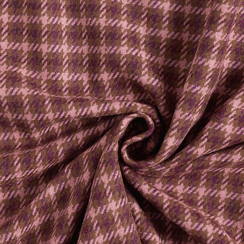 Plaid Wool Blend – brown/dark dusky pink,  image number 4