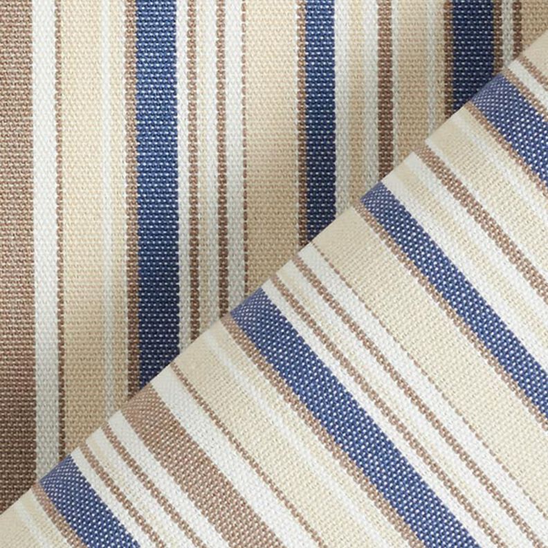 Awning Fabric Fine Stripes – beige/denim blue,  image number 4