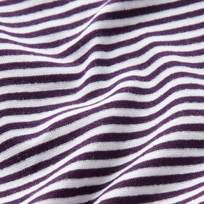 Ribbing Striped tubular fabric – plum/white, 