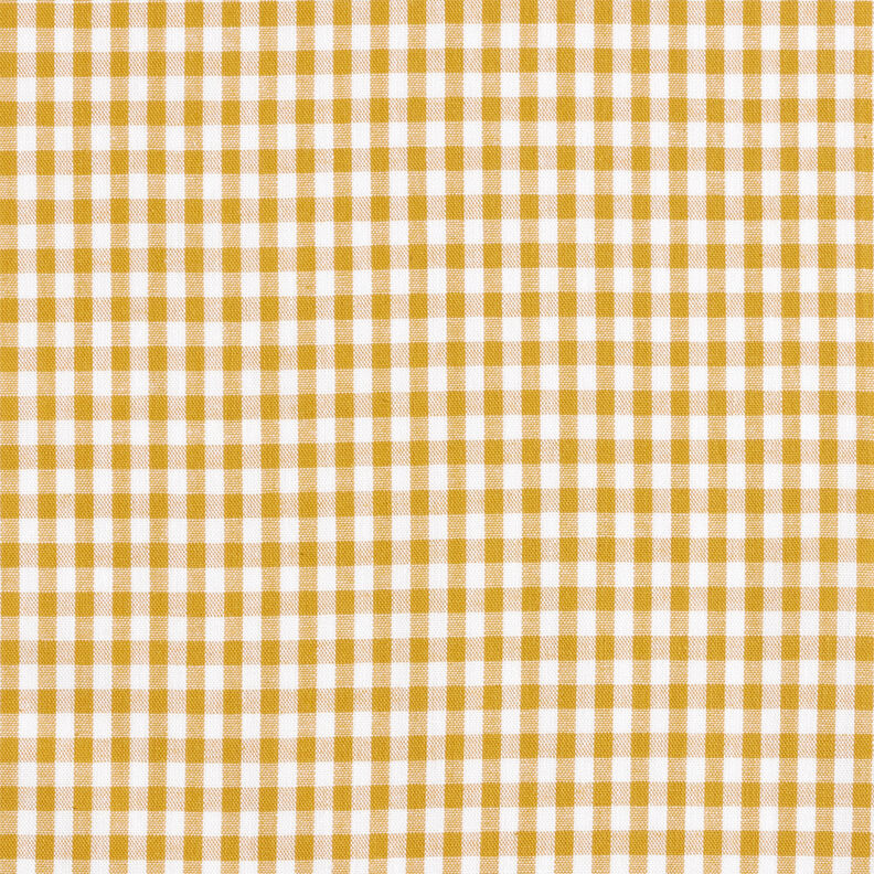 Cotton Vichy check 0,5 cm – mustard/white,  image number 1