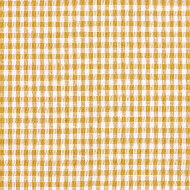 Cotton Vichy check 0,5 cm – mustard/white, image number 1