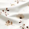 GOTS Cotton Jersey Watercolour flowers & branches digital print – white/light brown,  thumbnail number 2