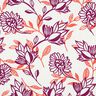 Viscose Linen Blend Flowers| Poppy Fabrics – ivory/grape,  thumbnail number 1