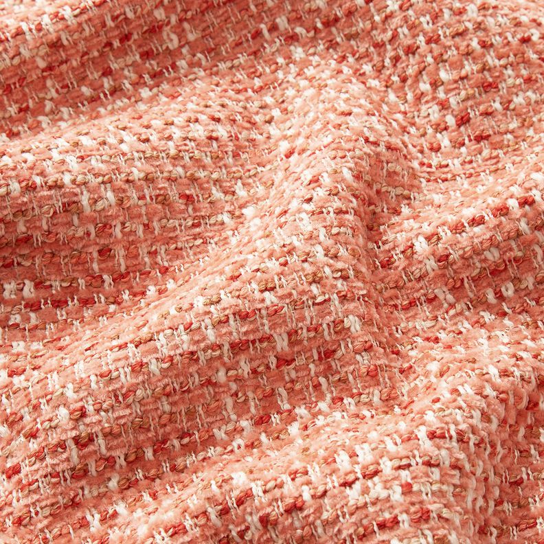 Upholstery Fabric colourful bouclé look – dusky pink/cream,  image number 2