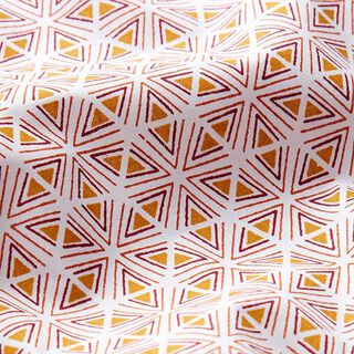 Cotton Cretonne geometric shapes – white/curry yellow, 