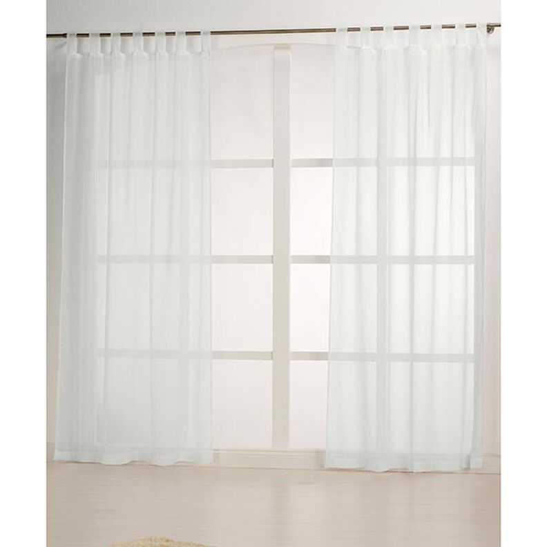 Curtain Fabric Voile Linen Look 300 cm – offwhite,  image number 5