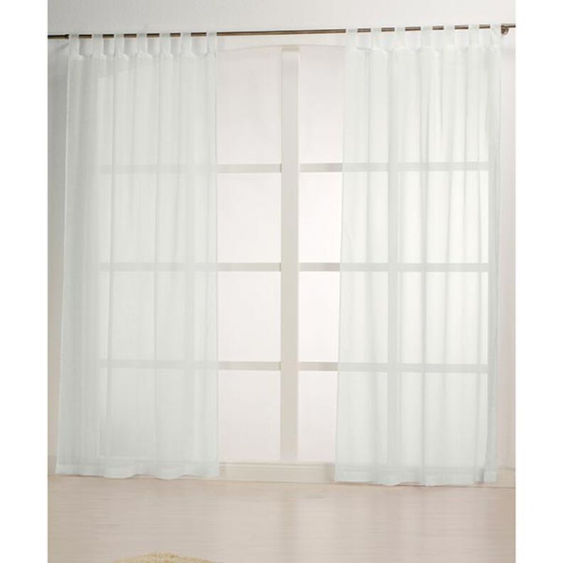 Curtain Fabric Voile Linen Look 300 cm – offwhite,  image number 5