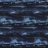 Cotton Jersey racing car Digital Print – blue-black,  thumbnail number 1