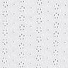 Cotton Batiste Broderie Anglaise rows of flowers – white,  thumbnail number 1