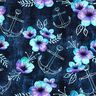 Cotton Jersey Maritime Blossoms | Glitzerpüppi  – midnight blue/ice blue,  thumbnail number 1
