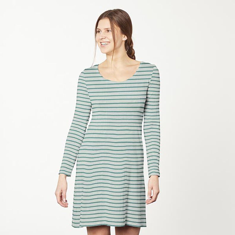 Narrow & Wide Stripes Cotton Jersey – pale mint/peppermint,  image number 7