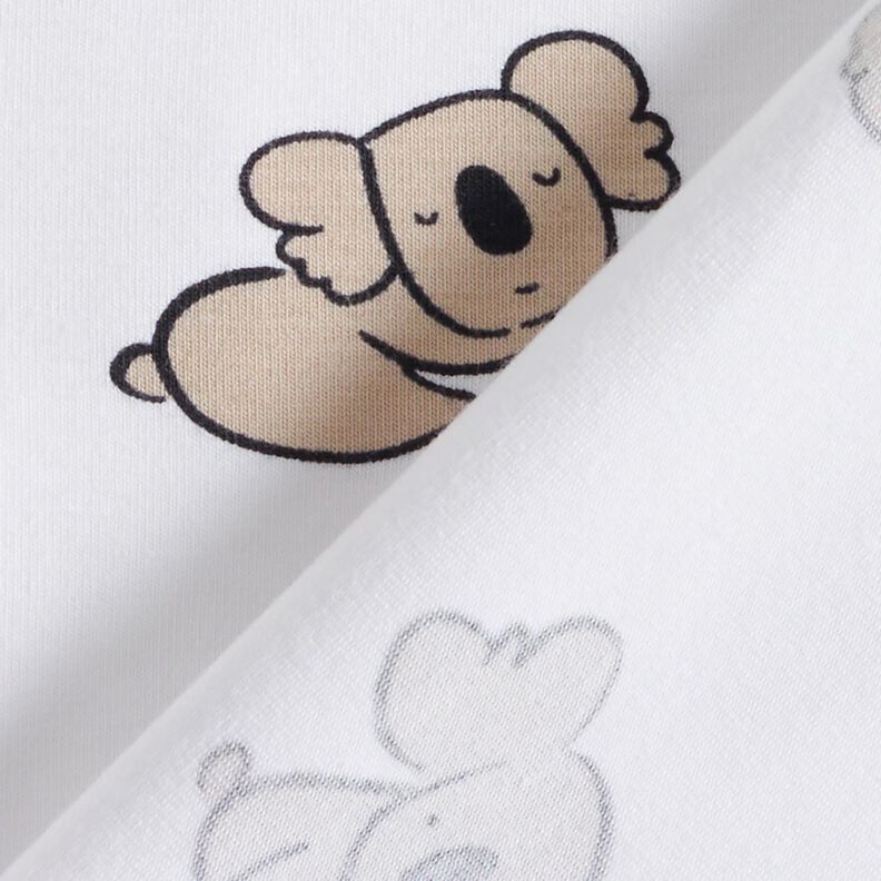GOTS Cotton Jersey Koala | Poppy Fabrics – white/almond,  image number 4