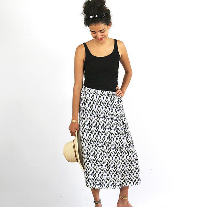 FRAU GINA - Wrap-look skirt with side seam pockets, Studio Schnittreif  | XS -  XL,  image number 7