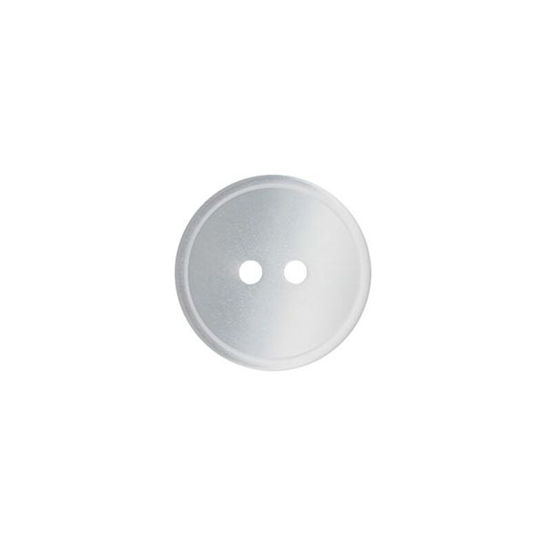 2-Hole Polyester Button  – white,  image number 1