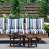 Outdoor Fabric Canvas Blurred Stripes – indigo/ivory,  thumbnail number 6