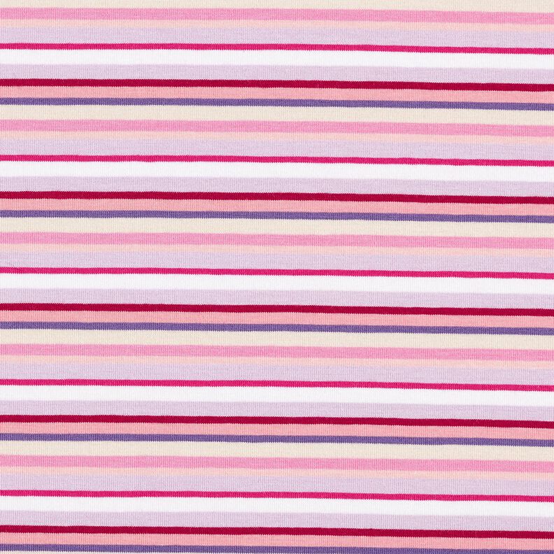 Cotton Jersey Stripes – mauve/pink, image number 1