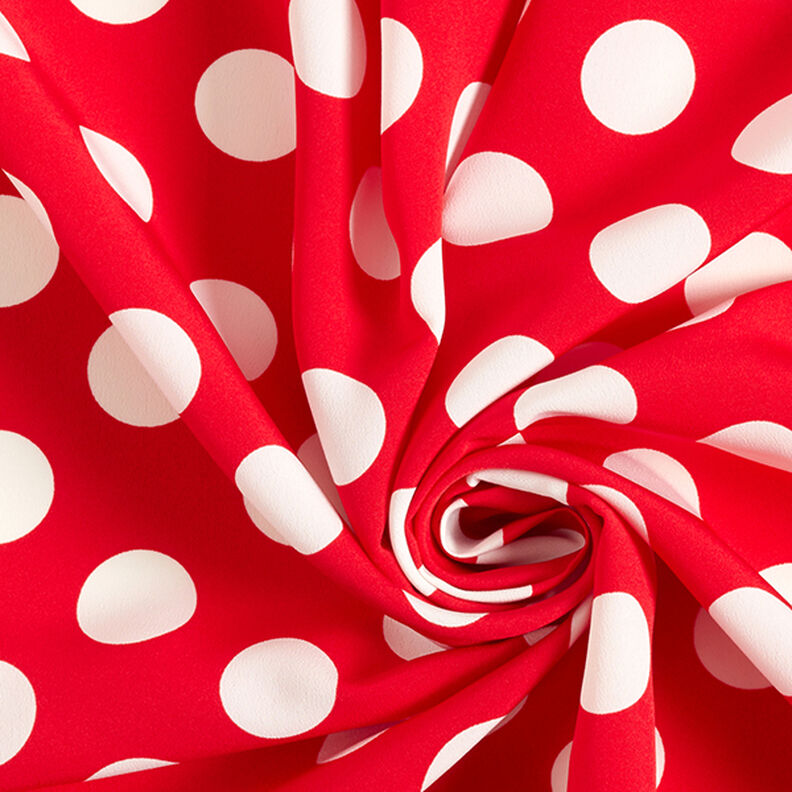 Crepe Weave polka dots [2.5 cm] – red,  image number 3