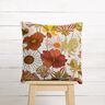 Decor Fabric Panama colourful flowers – cream/terracotta,  thumbnail number 7