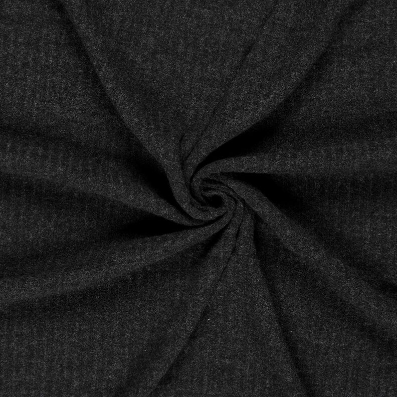 Super soft rib knit plain – black,  image number 3