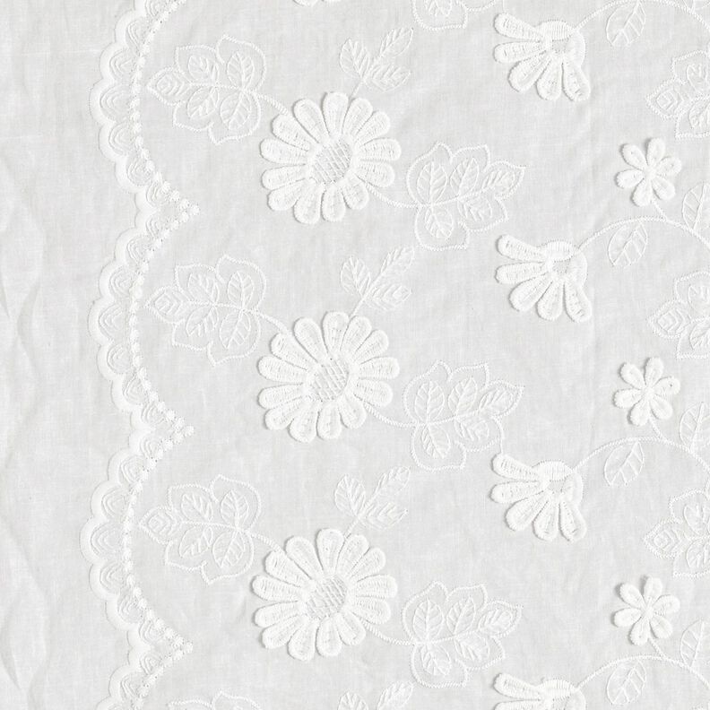 Fine Cotton Batiste 3D daisies – white,  image number 6