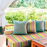 Outdoor Fabric Canvas Stripes – salmon/mustard,  thumbnail number 8