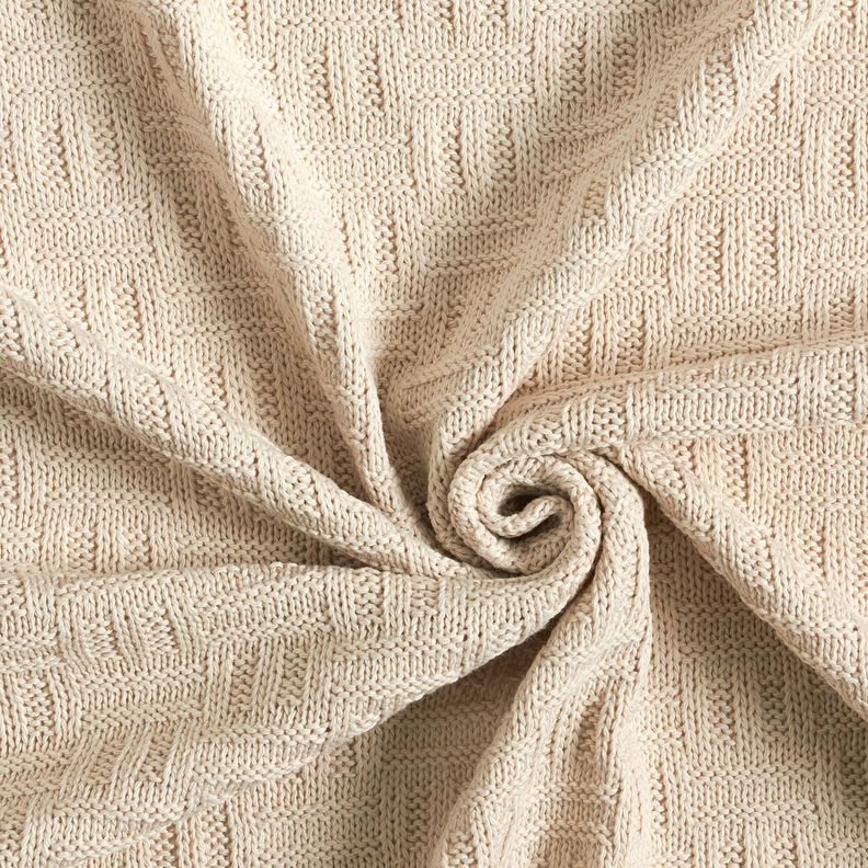 Knit Fabric broken ribbed pattern – light beige,  image number 3