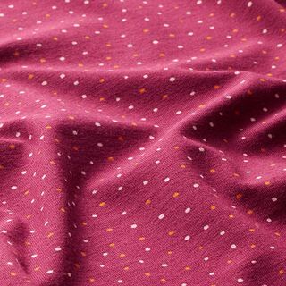 Cotton Jersey Colourful little dots – burgundy, 