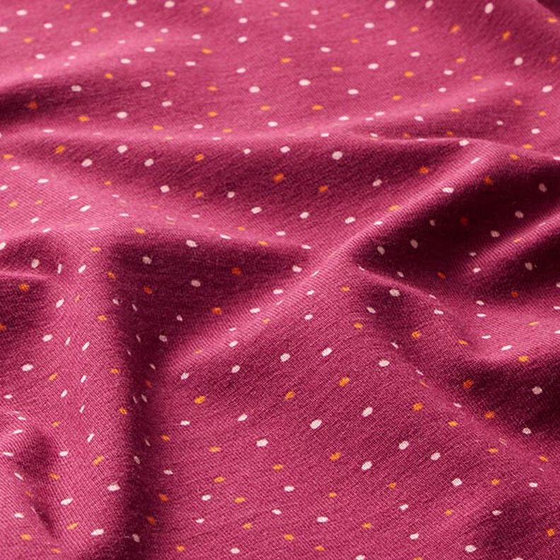 Cotton Jersey Colourful little dots – burgundy,  image number 2