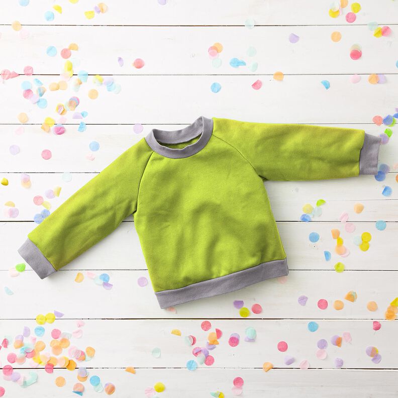 Light French Terry Plain – lime green,  image number 5