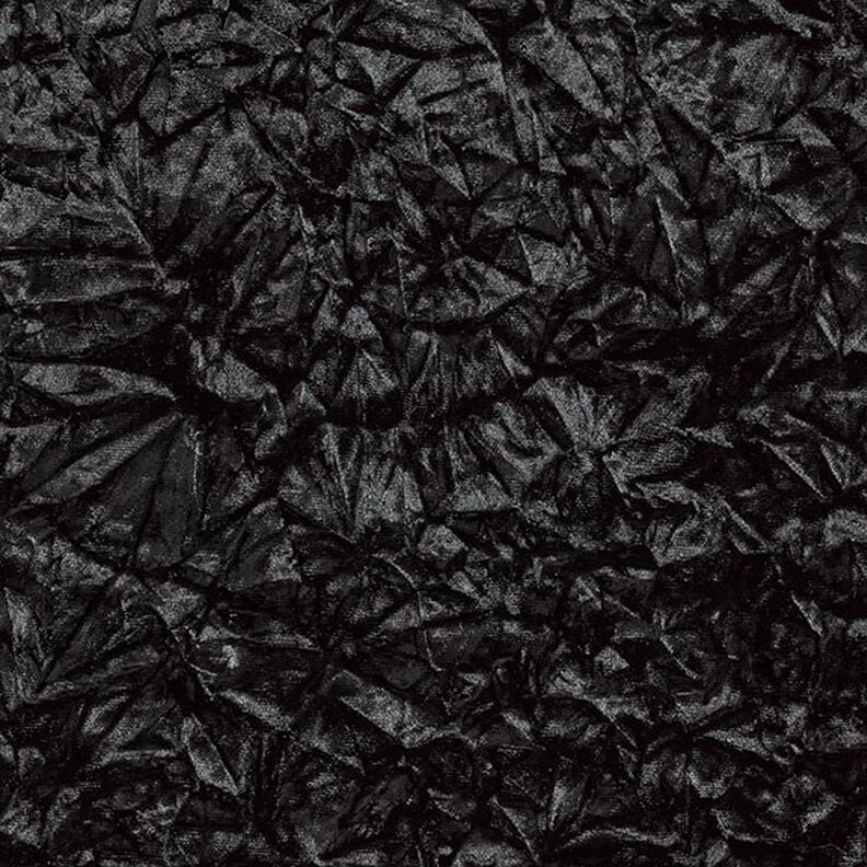 Crushed stretch velvet – black,  image number 1