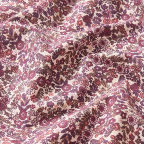 Cotton Cretonne Ditsy Floral – cream/grape, 