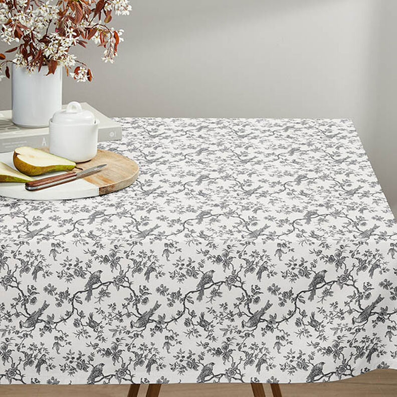 Cotton Cretonne birds – slate grey/offwhite,  image number 6