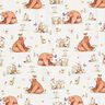Cotton Poplin Hare and Bear Digital Print – ivory,  thumbnail number 1