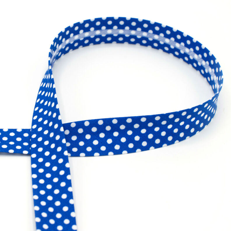 Bias binding Dots [18 mm] – royal blue,  image number 1