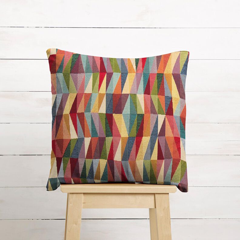 Decor Fabric Tapestry Fabric graphic zigzag – light beige/carmine,  image number 7